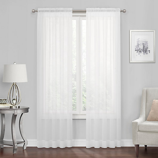 Assorted Colors & Sizes Basic 2 Pack Sheer Voile Home Window Curtains 