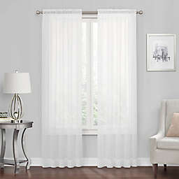 Simply Essential™ Voile 63-Inch Rod Pocket Sheer Window Curtain Panel in White (Single)