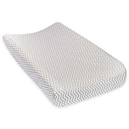Trend Lab® Chevron Deluxe Flannel Changing Pad Cover in Grey