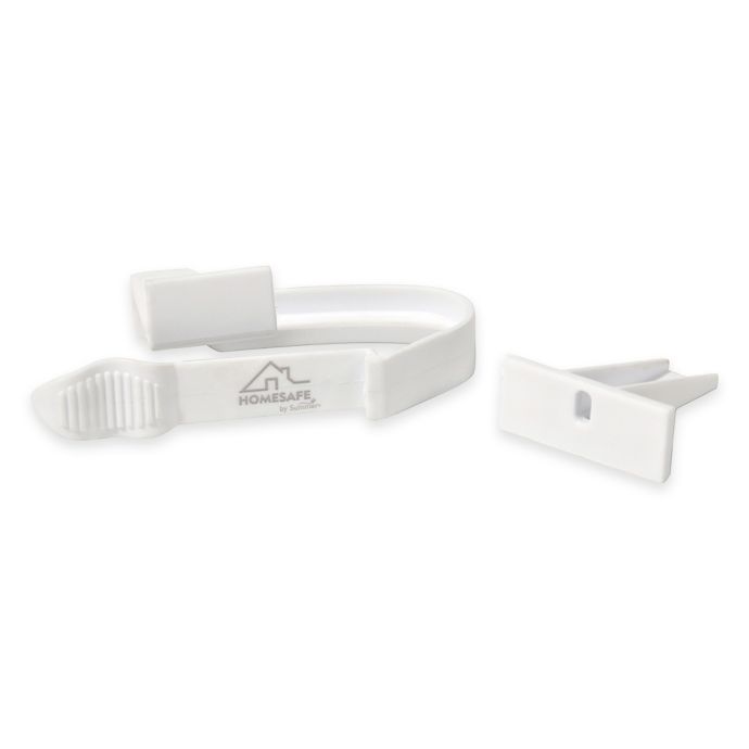 Home Safe Deluxe Cabinet And Drawer Latches In White Set Of 4