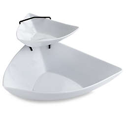 B. Smith® 2-Tier Chip and Dip Set in White
