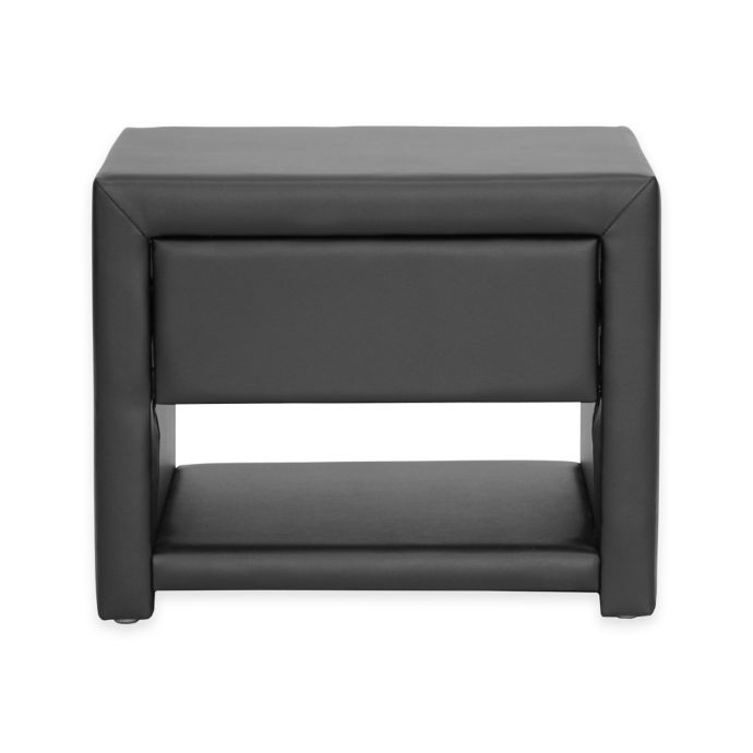 Baxton Studio Massey Upholstered Modern Nightstand Bed Bath Beyond