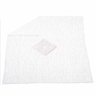 Zalamoon Diamond Plush Blanket with Satin Accent in Flake. View a larger version of this product image.