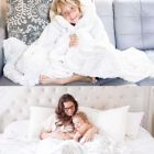 Alternate image 2 for Zalamoon Diamond Plush Blanket with Satin Accent in Flake