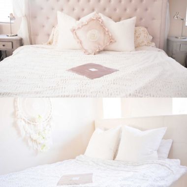 Zalamoon Diamond Plush Blanket with Satin Accent in Flake. View a larger version of this product image.