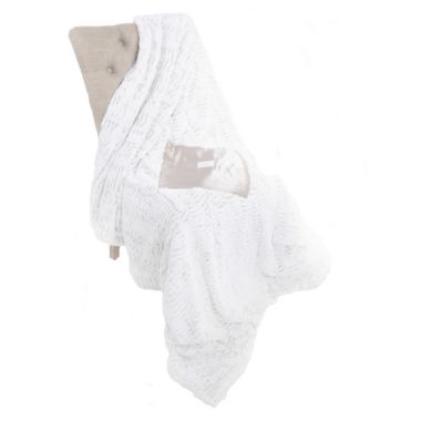 Zalamoon Diamond Plush Blanket with Satin Accent in Flake. View a larger version of this product image.