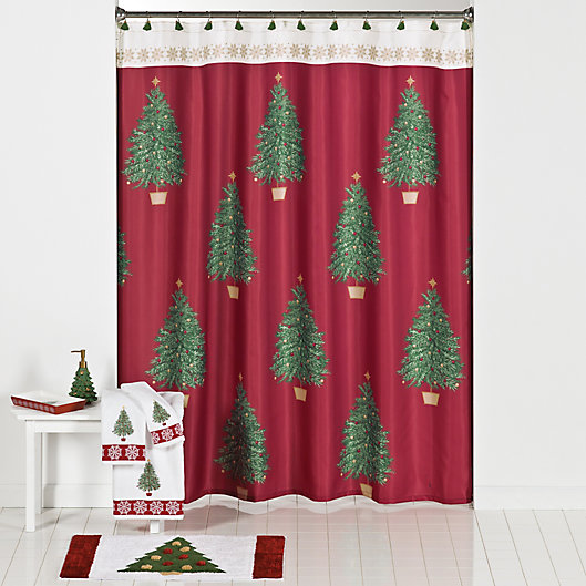 Traditional Tree Shower Curtain And, Tree Shower Curtain Hooks