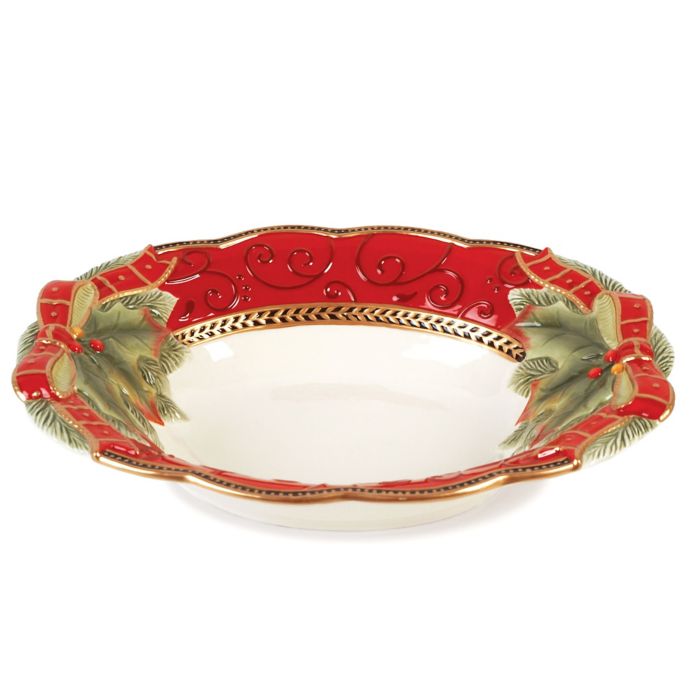 Fitz and Floyd® Damask Holiday Serving Bowl Bed Bath & Beyond
