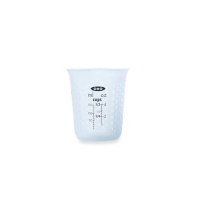 OXO Good Grips&reg; Squeeze &amp; Pour Silicone 1/2-Cup Measuring Cup with Stay Cool Pattern