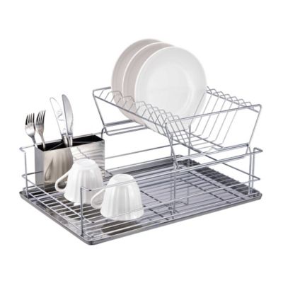 Home Basics® 2-Tier Dish Drainer | Bed 