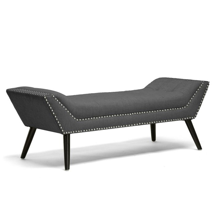 Baxton Studio Tamblin Linen Modern Bench Bed Bath Beyond