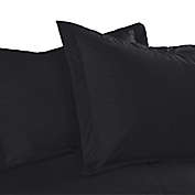 Cotton Dream Colors Tailored King Pillow Sham in Black