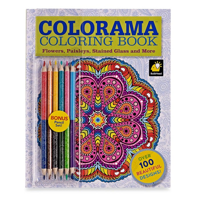 Colorama™ Flowers, Paisleys, Stained Glass and More Coloring Book with