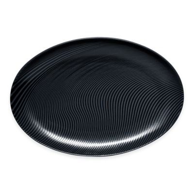 Noritake&reg; Black on Black Dune Oval Platter