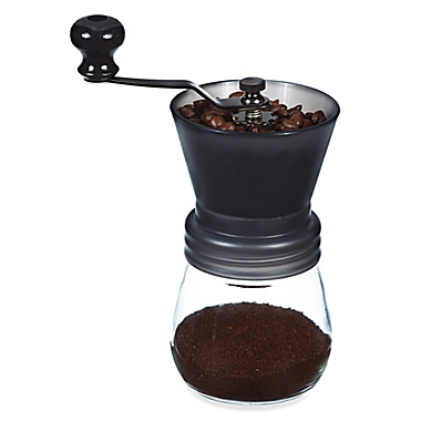 Black GROSCHE Bremen Adjustable Ceramic Conical Burr Manual Coffee Grinder