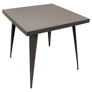 LumiSource&reg; Austin Square Dining Table in Antique Brown. View a larger version of this product image.