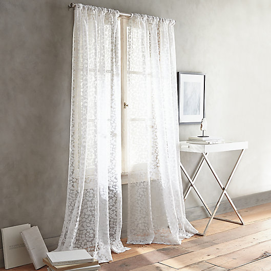 Alternate image 1 for DKNY Halo Rod Pocket Sheer Window Curtain Panel in White