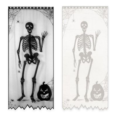 84-Inch Bones Halloween Door/Window Curtain Panel (Single)