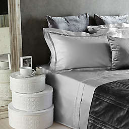 Frette At Home Tiber Lace Pillow Sham in Grey