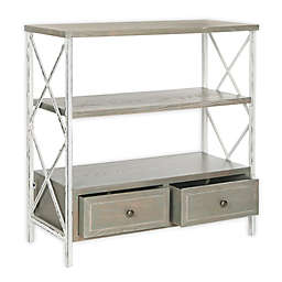 Safavieh Chandra Console Table with Storage Drawers in White/Ash Grey
