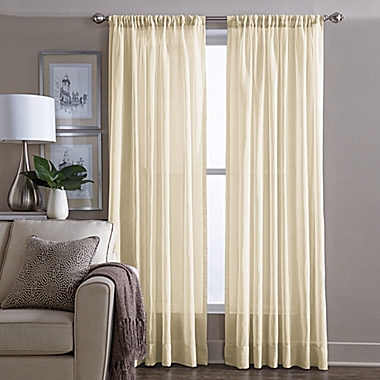 Wamsutta&reg; Sheer 108-Inch Window Curtain Panel in Yellow (Single). View a larger version of this product image.