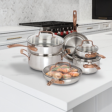 Cuisinart&reg; Minerals 11-Piece Stainless Steel Cookware Set. View a larger version of this product image.