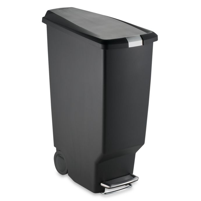 Buy simplehuman® Slim Plastic 40-Liter Step-On Trash Can ...