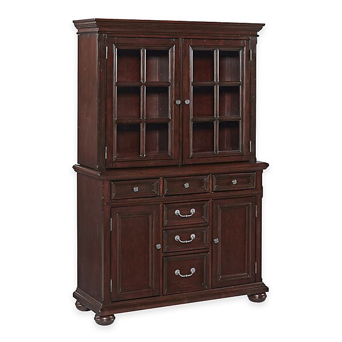 Home Styles Colonial Classic Buffet And Hutch Set In Cherry Bed