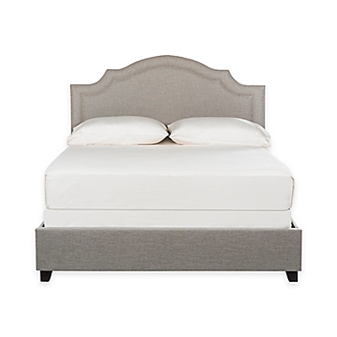 Safavieh Theron Queen Bed in Light Grey. View a larger version of this product image.
