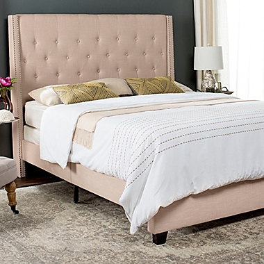 Safavieh Winslet Twin Bed in Light Beige. View a larger version of this product image.