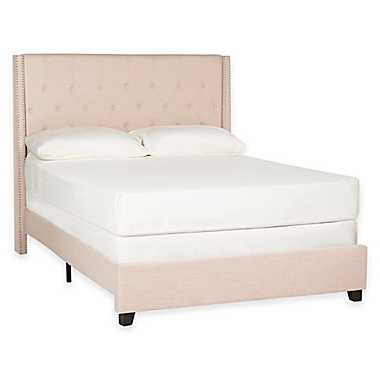 Safavieh Winslet Queen Bed in Light Beige. View a larger version of this product image.