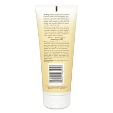 Neutrogena&reg; Deep Clean&reg; 7 oz. Cream Cleanser. View a larger version of this product image.