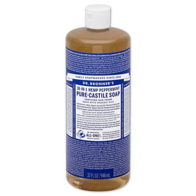 Dr Bronner&#39;s 32 oz. 18-in-1 Pure-Castile Liquid Soap in Peppermint