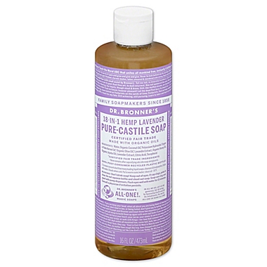 Dr Bronner&#39;s 16 oz. 18-in-1 Pure-Castile Liquid Soap in Lavender. View a larger version of this product image.