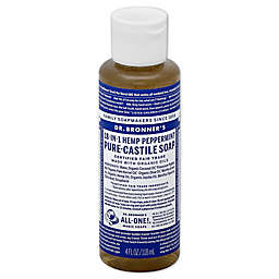 Dr Bronner's 4 oz. 18-in-1 Pure-Castile Liquid Soap in Peppermint