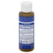 Dr Bronner's 4 oz. 18-in-1 Pure-Castile Liquid Soap in Peppermint