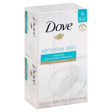 Dove 6-Pack 4 oz. Sensitive Skin Unscented Beauty Bar. View a larger version of this product image.
