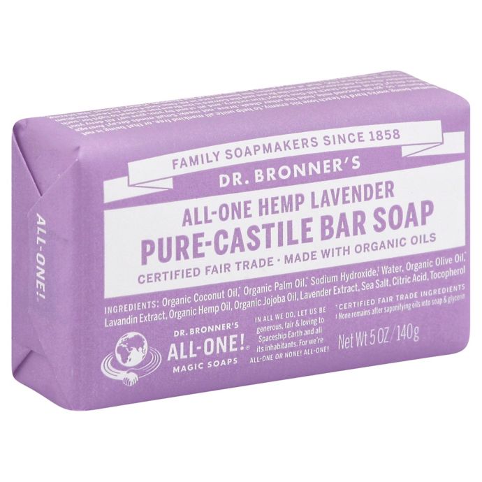 Dr. Bronner's 5 oz. Pure-Castile Bar Soap in Lavender ...