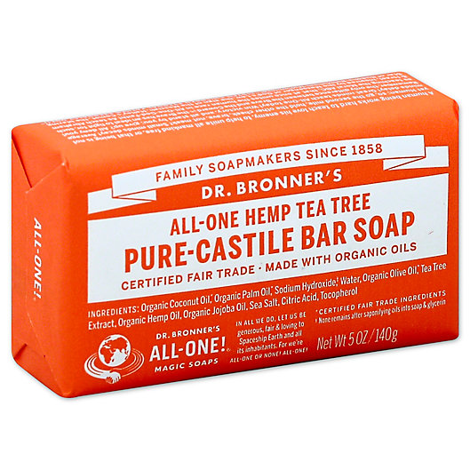 Alternate image 1 for Dr. Bronner's 5 oz. Pure-Castile Bar Soap in Tea Tree