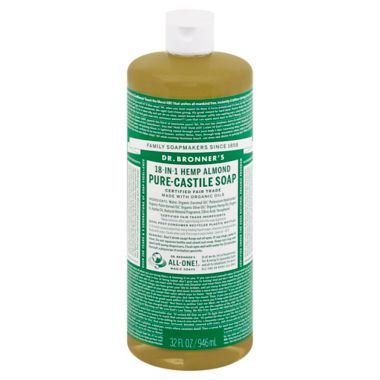 Dr Bronner's 32 oz. 18-in-1 Pure-Castile Liquid Soap in Almond. View a larger version of this product image.