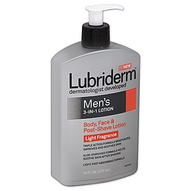 Lubriderm&reg; 16 oz. Men&#39;s 3-in-1 Lotion with Light Fragrance. View a larger version of this product image.