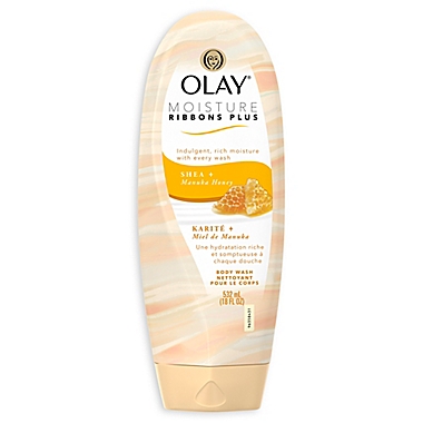 Olay&reg; 18 fl. oz. Moisture Ribbons Plus Body Wash in Shea + Manuka Honey. View a larger version of this product image.