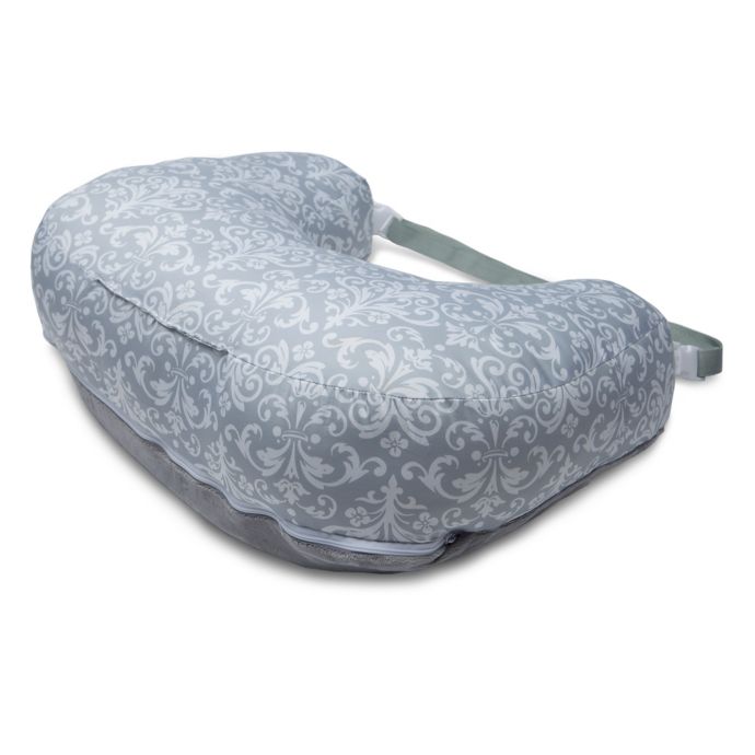 Boppy Best Latch Breastfeeding Pillow In Kensington Grey Bed