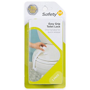 Safety 1st&reg; 2-Pack Easy Grip Child Resistant Toilet Lock in White. View a larger version of this product image.