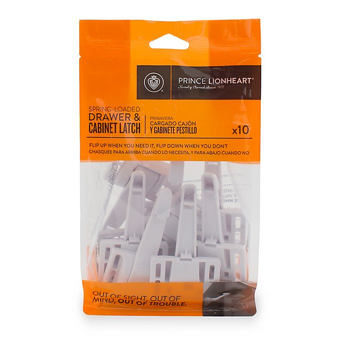 Prince Lionheart 10 Pack Spring Loaded Drawer And Cabinet Latch