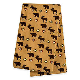 Trend Lab® Northwoods Bear and Moose Deluxe Flannel Swaddle Blanket
