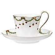 Royal Copenhagen Star Fluted Christmas High Handle Cup and Saucer