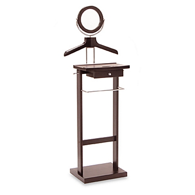 Valet Stand with Mirror and Drawer. View a larger version of this product image.
