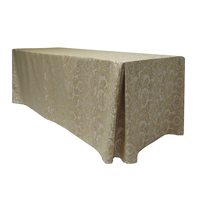 Miranda Damask Fitted Tablecloth | Bed Bath & Beyond