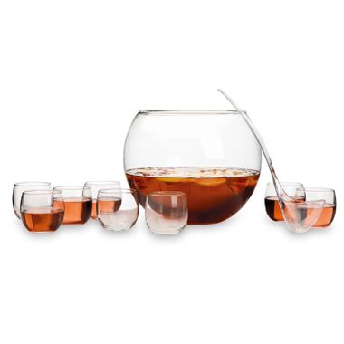 libbey 10 piece punch bowl set